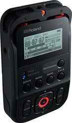 Grabadora de audio en alta resolución Roland R-07 — Grabadora ultraportátil con escucha inalámbrica y control remoto, negro