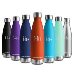 Roestvrijstalen drinkfles, 500 ml, thermoskan, BPA-vrij, geschikt voor koolzuurhoudende dranken, metalen thermosfles, dubbelwandig, voor kamperen, kinderen, fitness, bubbels, sport, reizen, jongens