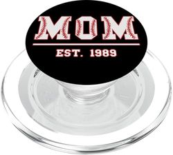 Béisbol Mamá Desde 1989 Cumpleaños Día de la Madre Vintage PopSockets PopGrip para MagSafe