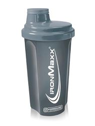 IronMaxx Proteïneshaker - grijs 700 ml | eiwitshaker met draaidop, zeef en meetschaal | lekvrij, vaatwasmachinebestendig en zonder weekmakers BPA & DEHP