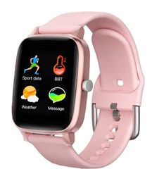 Carneo Soniq+ Smartwatch voor dames, eigen app carneo FIT, GPS via app, automatische meting van hartslag, zuurstof en lichaamstemperatuur, stressmeting, cardio-index, IPS-display