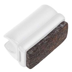 Adsamm® / 16 x puntali a slitta con base sostituibile in feltro/bianchi/Ø 6-7 mm/tondi/pattini per gambe di mobili in tubolare/piedini protettivi per arredi Adsamm® Quality
