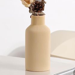 Keramische bloemenvaas, minimalistische, moderne boerderijdecoratie, kleine boho-vaas voor pampasgras, tafel, plank, boekenkast, schoorsteenmantel, entree decoratie en tafelopzetstukken (20,3 cm,