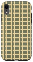 Carcasa para iPhone XR Beige Brown Cream Classic Railroad Vertical Stripes Pattern