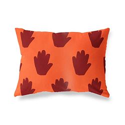 BonaMaison Fundas para Cojínes, Naranja-Burdeos Funda de Almohada para Sofá Coche Silla Oficina Cama Decorativa Moderna Decoración del Hogar, 45x60 Cm - Diseñado y Fabricado en Turquía