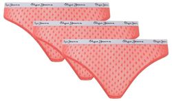 Pepe Jeans Dames Dot 3P Thong Tanga, Red (Red), S, rood (rood), S
