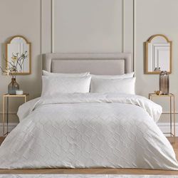 Soiree - Montez - Set Copripiumino Jacquard - Letto Super King Size in Avorio