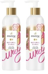 Pantene Curl Cream, Leave In Conditioner with Coconut Oil, 235ml, Heat Protection Spray for Styling (Pack of 2)