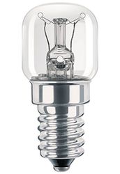 Philips 03871550 Lâmpada, 25W, T25, E14, 230-240V, F, 2,5 cm, prateado transparente