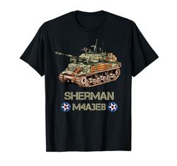 Cimeli del carro armato americano M4A3E8 Sherman della Maglietta