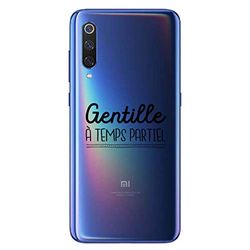 Zokko Beschermhoes voor Xiaomi Mi 9, gentille bij deeltijden, zacht, transparant, zwarte inkt.