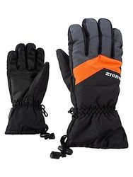 Ziener Guanti da sci per bambini LETT AS Glove Junior per sport invernali, impermeabili, traspiranti, nero/grafite, 4,5