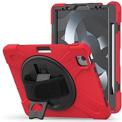 yeliot Coque Compatible avec iPad Pro 11", modèle 2021/2020/2018 2021 3/2ème/1ère génération, Coque Antichoc avec Support Rotatif à 360°, dragonne / Porte-Stylo pour iPad Pro 11