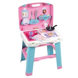 Smoby - Gabby Cucina Take Away, 7600311908, +3 anni, cucina trasportabile dove vuoi, tanti accessori
