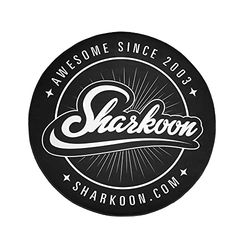 Sharkoon Floor Mat 4044951027606 - Tappetino protettivo rotondo per sedie da gioco, colore: Nero/Bianco