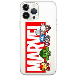 ERT GROUP mobiltelefonfodral för Apple Iphone 12 PRO MAX originalt och officiellt licensierat Marvel mönster 010 Vit optimalt anpassad till formen på mobiltelefonen, gedeeltelijk transparant