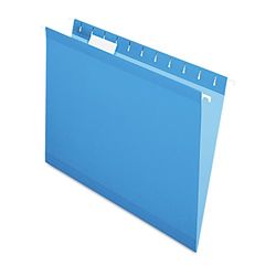 Pendaflex Reinforced Hanging File Folders, Letter Size, Blue, 1/5 Cut, 25/BX (4152 1/5 BLU)