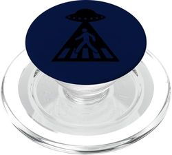 Divertido extraterrestre abductor diseño minimalista cruce PopSockets PopGrip para MagSafe