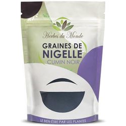 Herbes du Monde - Graine de Nigelle - Cumin noir - Nigella Sativa - Multiples bienfaits pour l'organisme - Naturelle et Authentique de haute qualité - 1 sachet de 200g