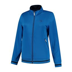 Dunlop Dames Club Dames Gebreide Jas Tennis Shirt, Blauw, L, blauw, L