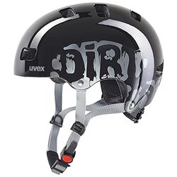 uvex kid 3, casco da ciclismo robusto per bambini, regolazione individuale delle dimensioni, aerazione ottimizzata, dirtbike black, 51-55 cm