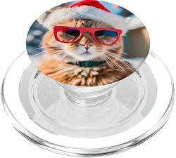 Navidad Gatos Y Gato Nieve Navidad PopSockets PopGrip para MagSafe