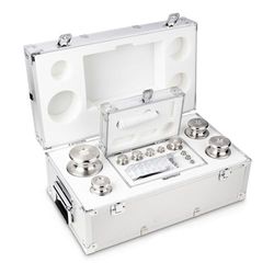 Jeu de poids KERN® F2 1 g - 5 kg, dans un coffret en aluminium, acier inoxydable finement tourné
