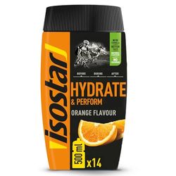 Isostar Hydrate And Perform saveur Orange - Poudre pour boisson isotonique - Boisson pour sportifs - 560g (14 doses)