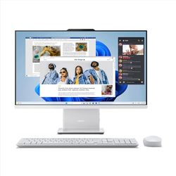 Lenovo IdeaCentre Computer desktop All-In-One, Display 27" FHD, Intel Core i7-13620H, SSD 1T, RAM 16GB, Base ricarica wireless, Speakers, WiFi 6, Windows 11 Home, Mouse + Tastiera - Cloud Grey