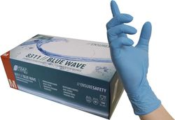 Unbekannt No Name NITRAS Blue Wave 832-M - Guantes desechables (nitrilo, talla M, 100 unidades)