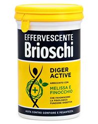 Brioschi - Preparato Granulare Effervescente Diger Active - Digestivo con Melissa e Finocchio per Favorire la Funzione Digestiva, Aiuta contro il Gonfiore e la Pesantezza - Confezione da 150 gr