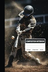 Composition Notebook College Ruled: Baseball Composition Notebook College Ruled