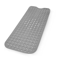 Alfombrilla de baño – Alfombrilla de baño Larga Antideslizante de Calidad con ventosas Fuertes – Diseño Seguro, Elegante y Duradero para bañera y Ducha – Lavable a máquina, sin BPA, sin látex y no