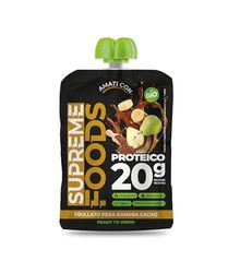 Supreme foods Frullato proteico vegetale biologico con pera, banana e cacao - 165 g - confezione da 15