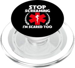 Paramédico retirado de primera respuesta EMT EMT PopSockets PopGrip para MagSafe