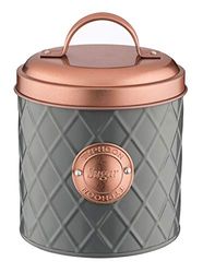 Typhoon Henrik Grey Stainless Steel Sugar Storage Cannister with Copper Lid