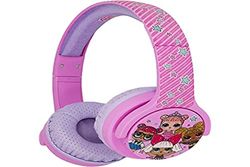 OTL Technologies, Auriculares Bluetooth Rosas LOL Glitterati, para niños (Producto con Licencia Oficial)