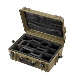 Max Cases - MAX505CAMORG con Separadores Blandos y Bolsillo Organizador - Verde - INT. 500x350x194