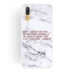 Pantalla del móvil Caso de TPU mármol Teléfono Semitransparente for Huawei P20 Lite/Nova 3e LJJ Maxim Scrub