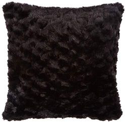 Heckett Lane Sheba Cushion Cover, Front Acryl, Back Polyester, Black, 45 x 45 Cm, 1.0 Pieces