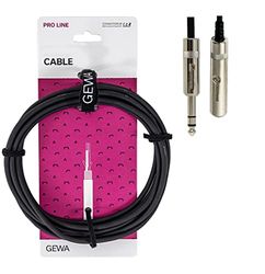GEWA Hörlursförlängning Pro Line 6,3mm/3m, svart, REAN-kontakt, stereojack (m) - stereojack (m), 190711