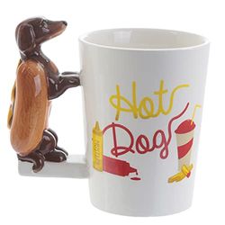 Puckator Sausage Bun Hot Dog Tazza, Ceramica, Multicolore