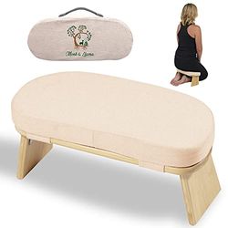 Monk & Llama Meditatiebank, opvouwbaar en stevig, bamboe gebedsbank, meditatiezitje, knieler, te combineren met meditatiekussen en Zabuton-meditatiemat, perfecte yogakruk voor diepe bemiddeling