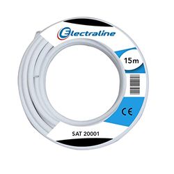 Electraline 18016 Couronne de Cable TV (SAT 2001) 15M Blanc