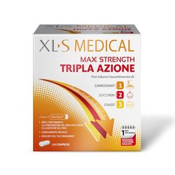 XLS Medical Max Strength Triple Action Weight Loss per donne e uomini, 120 compresse (confezione da 1)