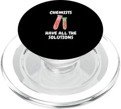 Los químicos tienen todas las soluciones Funny Chemistry Juego de palabras PopSockets PopGrip para MagSafe