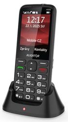 ALIGATOR AZA930B - Telefono cellulare 4G/LTE con pulsante SOS e localizzatore SOS. Applicazione Salvataggio, display a colori 2,8", Dual SIM, senza caricatore, colore nero