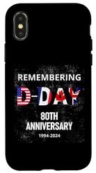 Custodia per iPhone X/XS D-Day 80th Anniversary Normandy Beach Landing History 1944