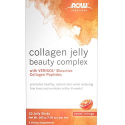 NOW Foods Collagen Jelly Beauty Complex, Sweet Orange - 10 jelly sticks
