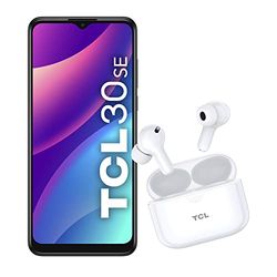 TCL 30SE - Smartphone Dual Sim + Auricolari Wireless TCL 108, Display 6.52" HD+, 128 GB, 4GB RAM, Tripla Camera da 50 Mpx, Android 12, Batteria 5000 mAh, Space Gray [Italia]